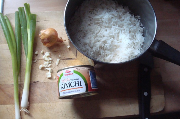 kimchi fried rice - ingredients